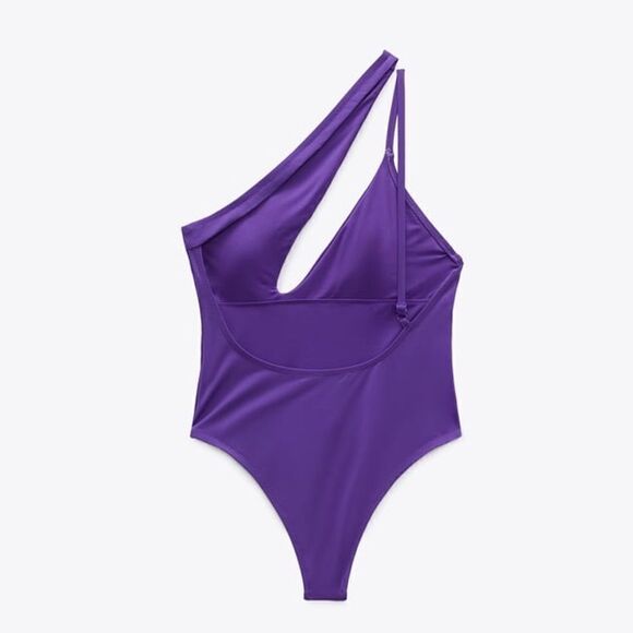Zara Asymmetric Swimsuit One-Piece - Picture 2 of 6